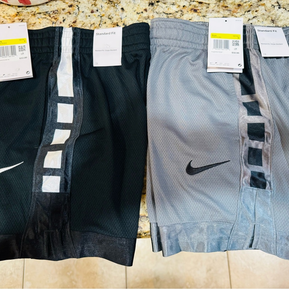 Both shorts are standard fit, new with tags.